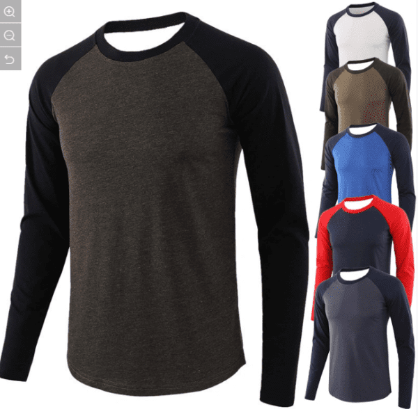 Men's Printed long Sleeves Raglan T-Shirt